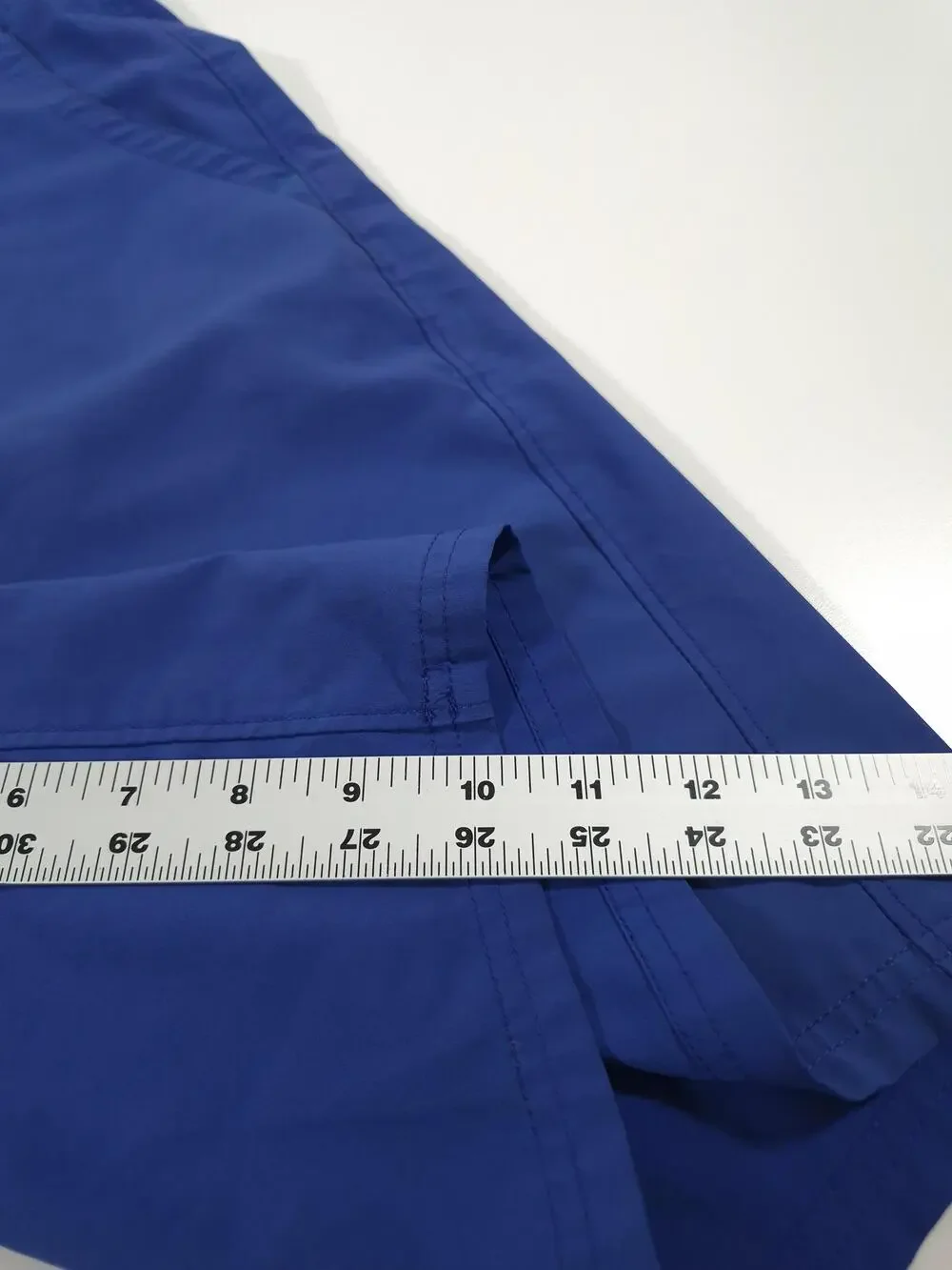 Stio Skyline Royal Board Shorts Mens 36 Blue Solid Stretch Swim Trunks Pockets